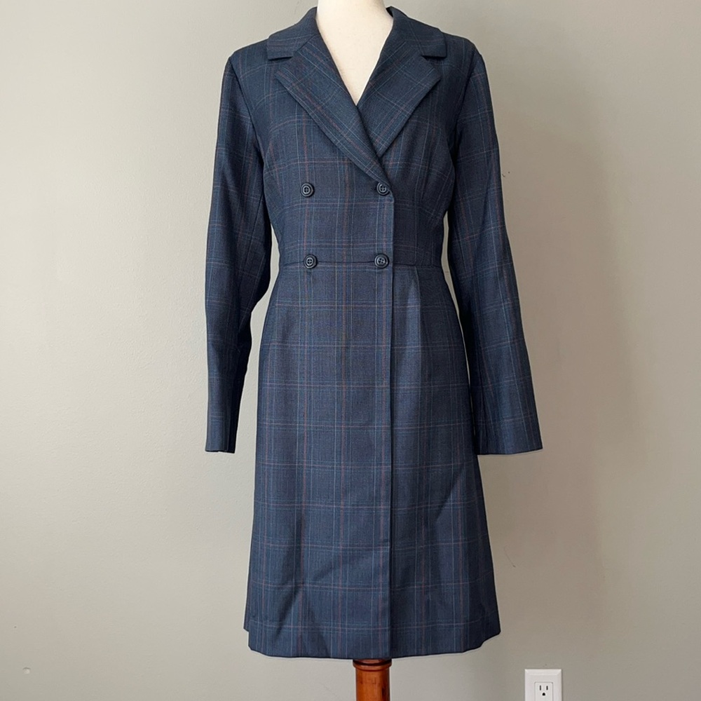 Pendleton Wool Plaid Double Breasted Blazer Dress… - image 1